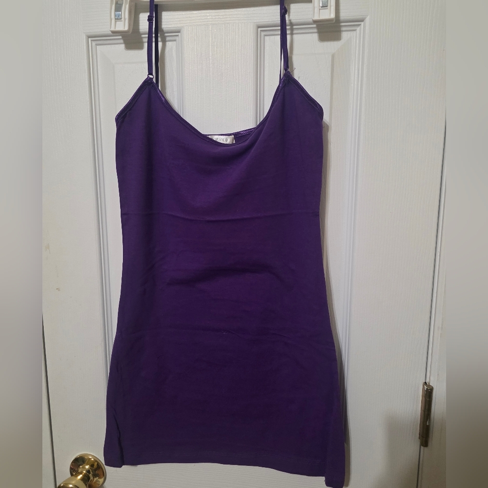 Purple Women's Long Tank Top